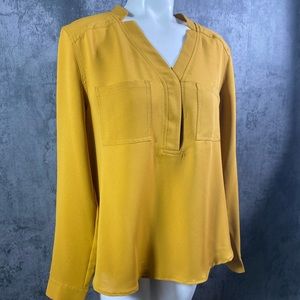 Nine West Mustard Blouse